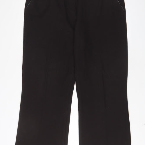 Per Una Womens Brown Polyester Trousers Size 18 L29 in Regular Hook & Eye - Pockets