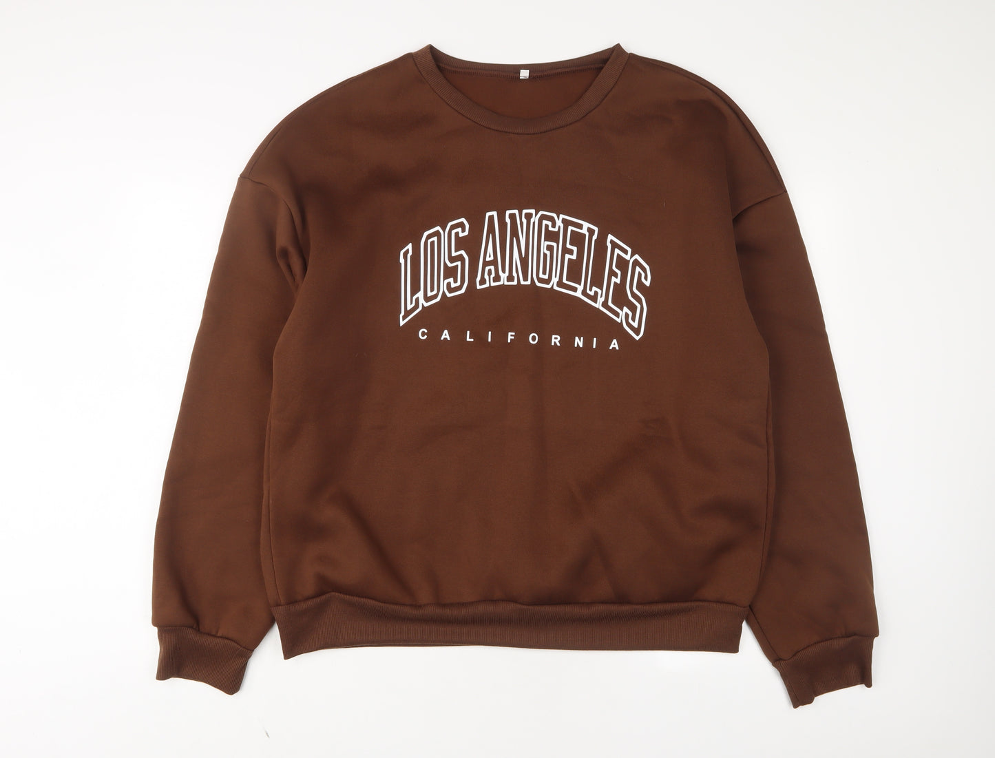 Los Angeles Womens Brown Polyester Pullover Sweatshirt Size XL Pullover