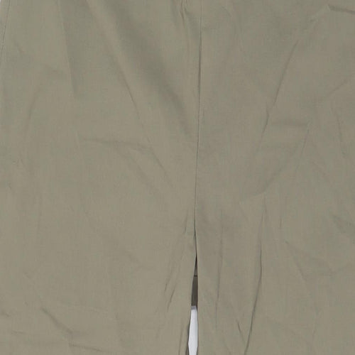 Bonmarché Womens Green Viscose Capri Trousers Size 16 L23 in Regular