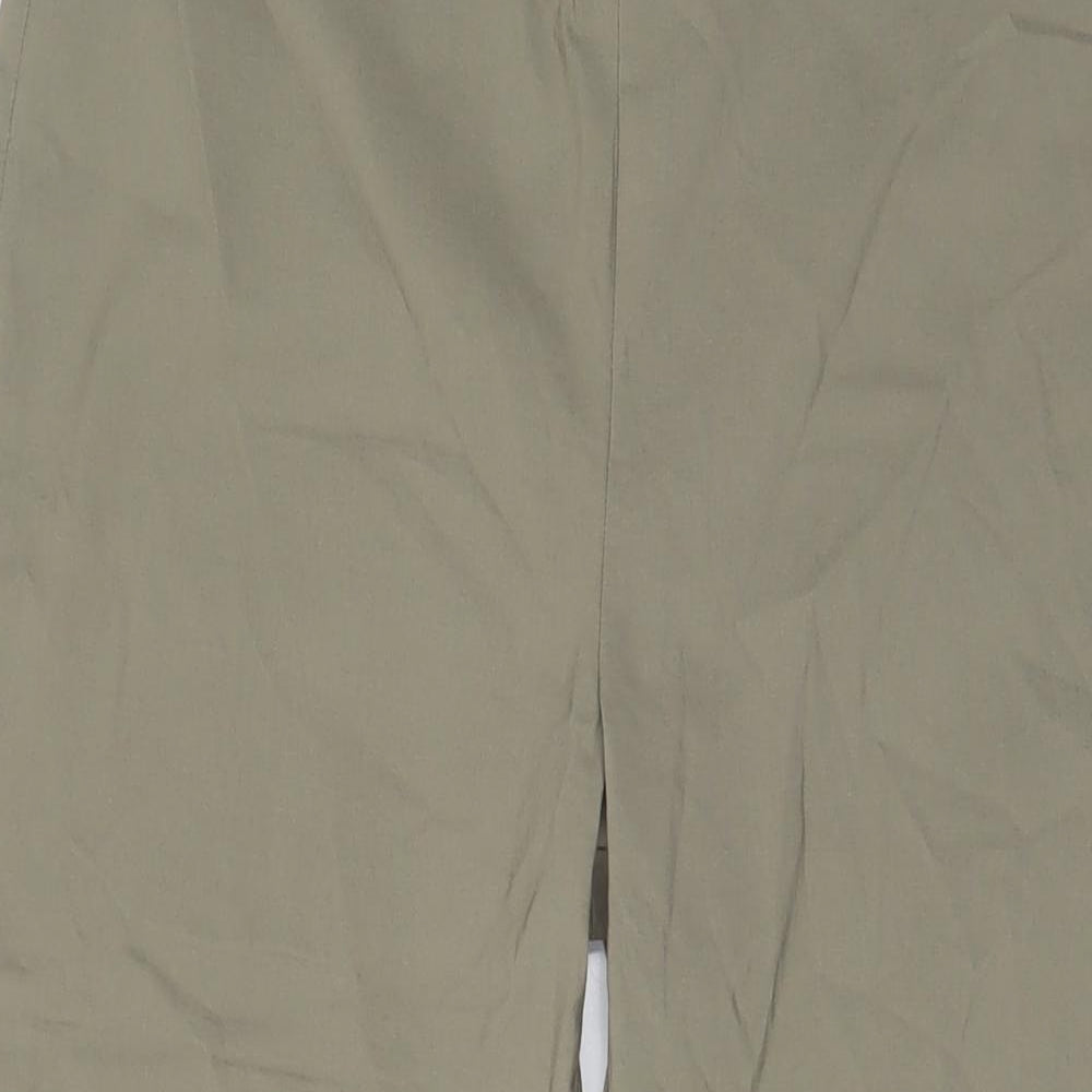 Bonmarché Womens Green Viscose Capri Trousers Size 16 L23 in Regular