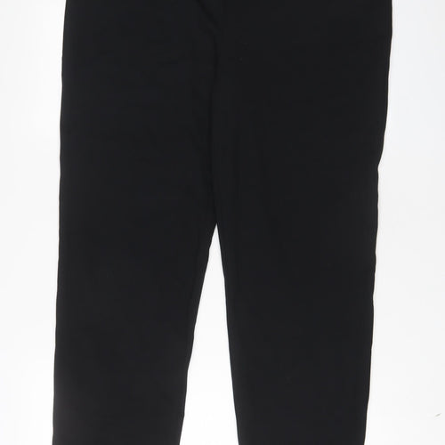 Marks and Spencer Womens Black Viscose Trousers Size 16 L30 in Regular