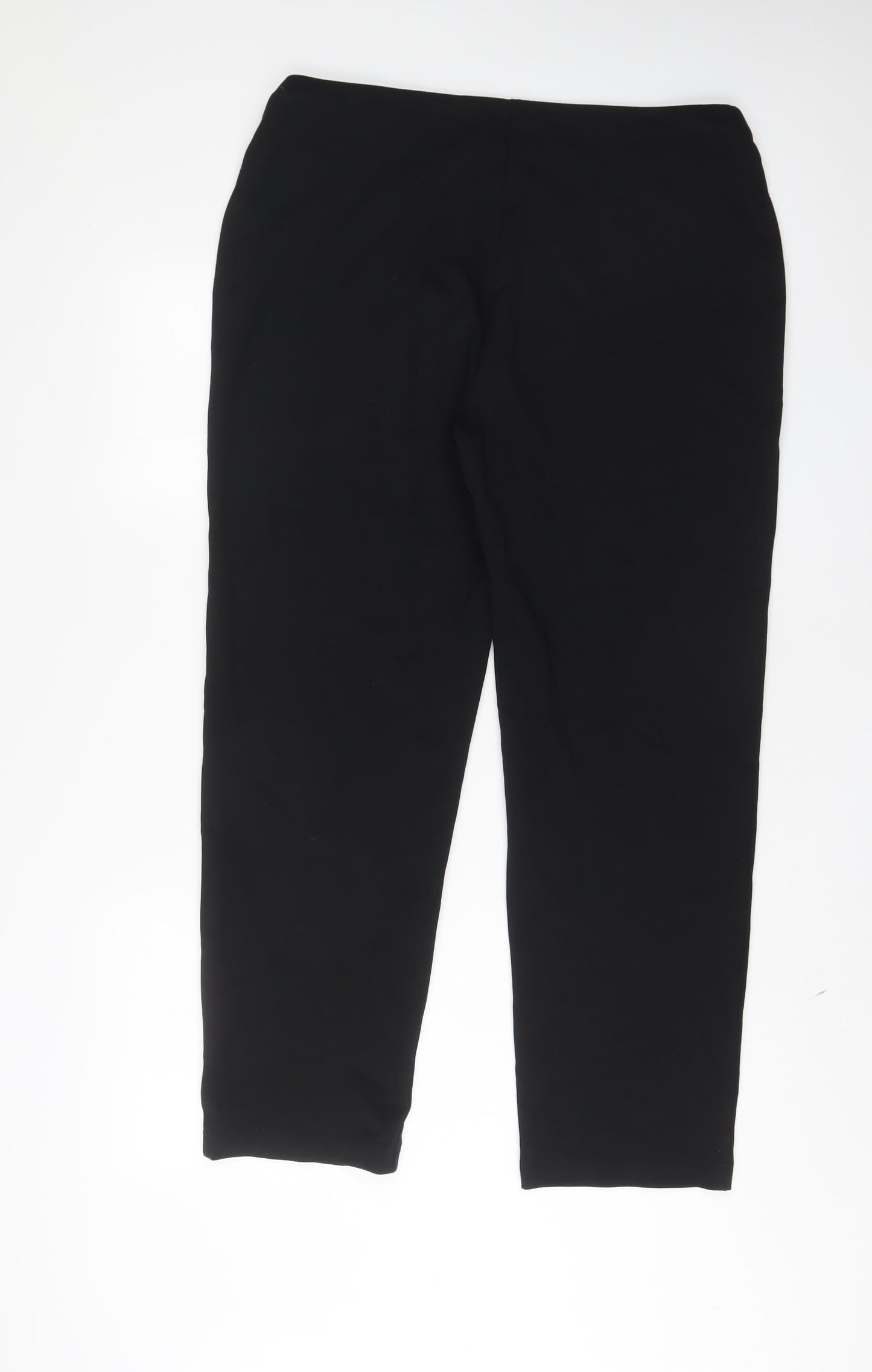 Marks and Spencer Womens Black Viscose Trousers Size 16 L30 in Regular