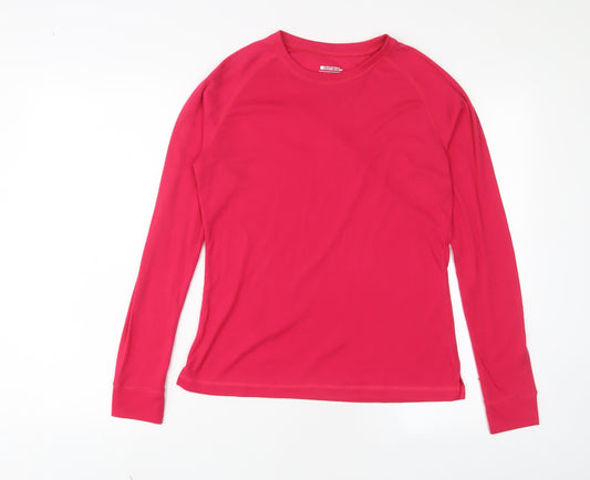 Trespass Womens Pink Polyester Basic T-Shirt Size 12 Crew Neck - Thermal