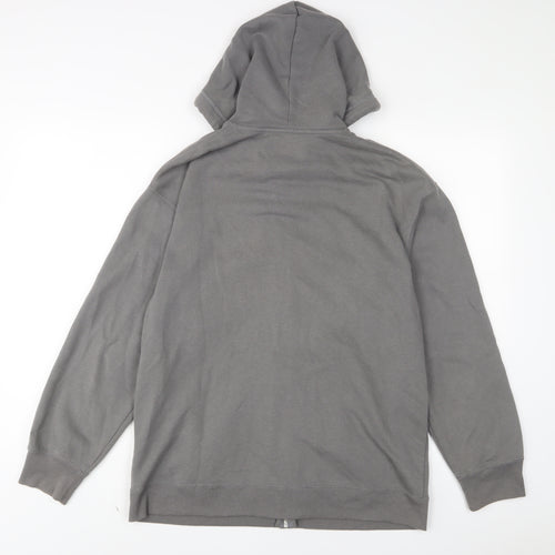 Hollister Mens Grey Cotton Full Zip Hoodie Size S