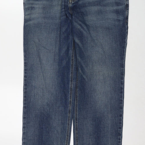 NEXT Mens Blue Cotton Straight Jeans Size 36 in L31 in Regular Zip