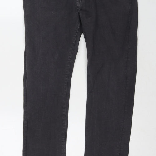 Crafted Mens Grey Cotton Skinny Jeans Size 30 in L30 in Regular Zip