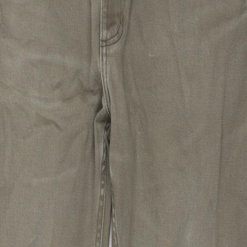 Marks and Spencer Mens Brown Cotton Straight Jeans Size 36 in L29 in Regular Zip