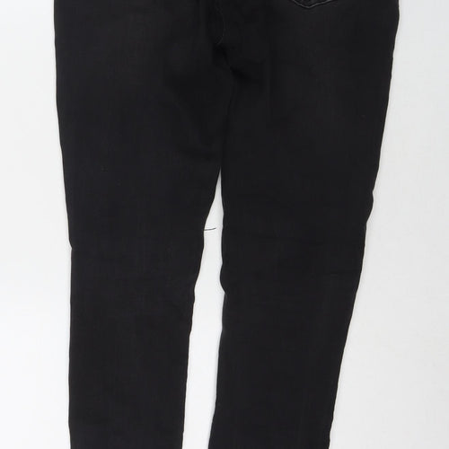 Boohoo Mens Black Cotton Skinny Jeans Size 30 in L30 in Regular Zip