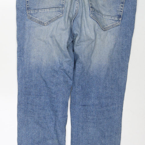 Burton Mens Blue Cotton Tapered Jeans Size 36 in L28 in Regular Zip