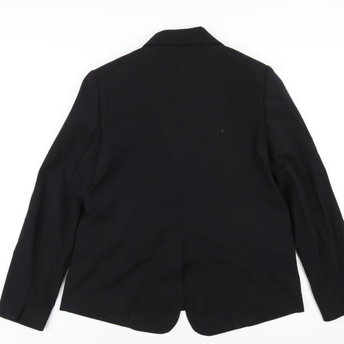 Marks and Spencer Womens Black Polyester Jacket Blazer Size 14