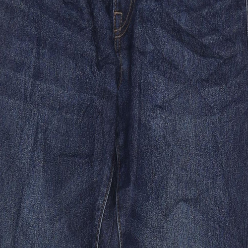 Easy Denim Mens Blue Cotton Blend Straight Jeans Size 30 in L32 in Regular Zip