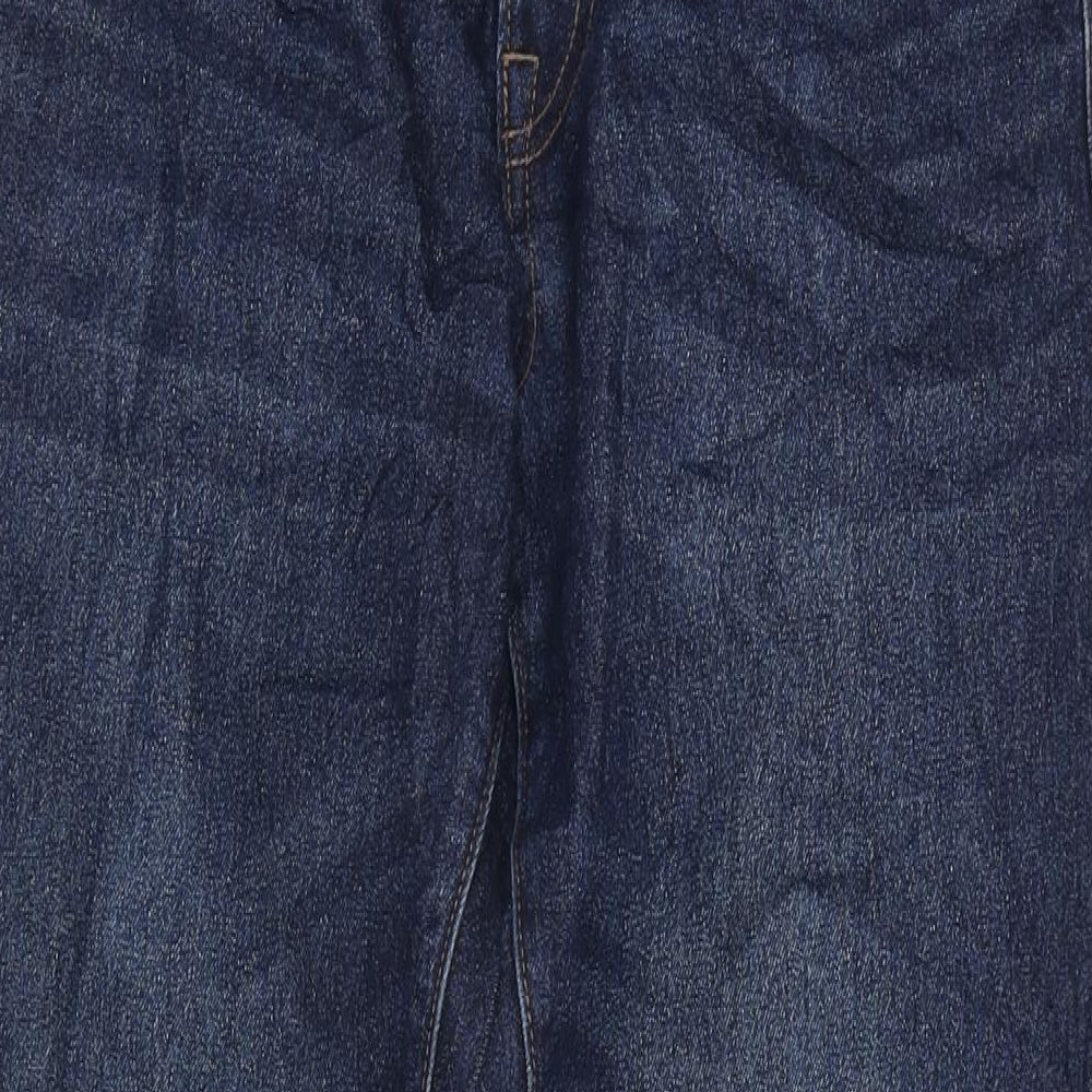 Easy Denim Mens Blue Cotton Blend Straight Jeans Size 30 in L32 in Regular Zip