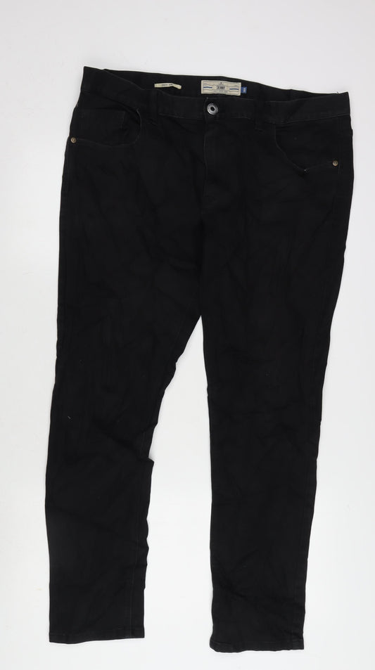 NEXT Mens Black Cotton Blend Skinny Jeans Size 36 in L28 in Slim Zip