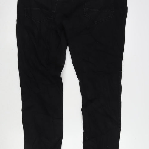 NEXT Mens Black Cotton Blend Skinny Jeans Size 36 in L28 in Slim Zip