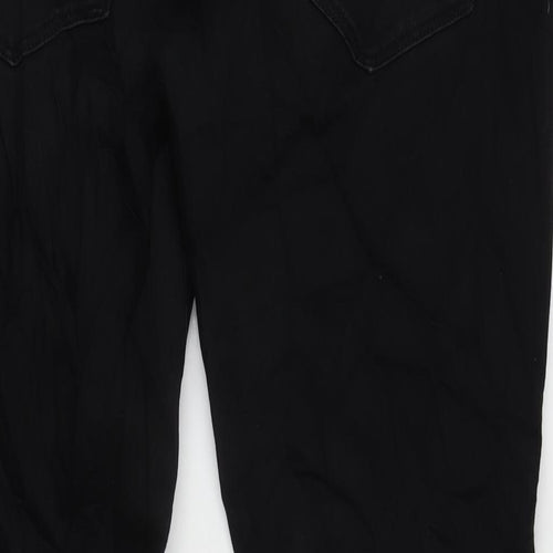 NEXT Mens Black Cotton Blend Skinny Jeans Size 36 in L28 in Slim Zip