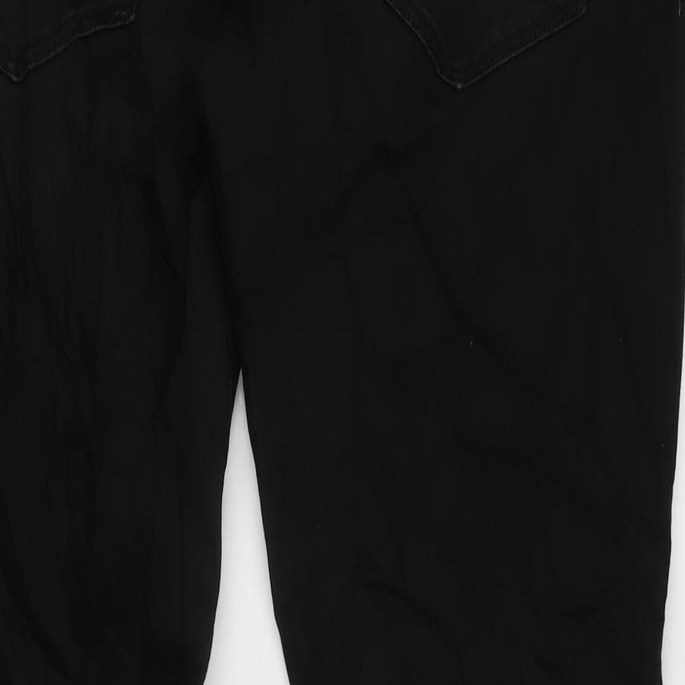 NEXT Mens Black Cotton Blend Skinny Jeans Size 36 in L28 in Slim Zip