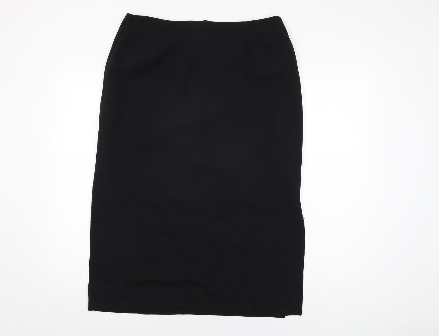 Berkertex Womens Black Polyester Straight & Pencil Skirt Size 16 Zip