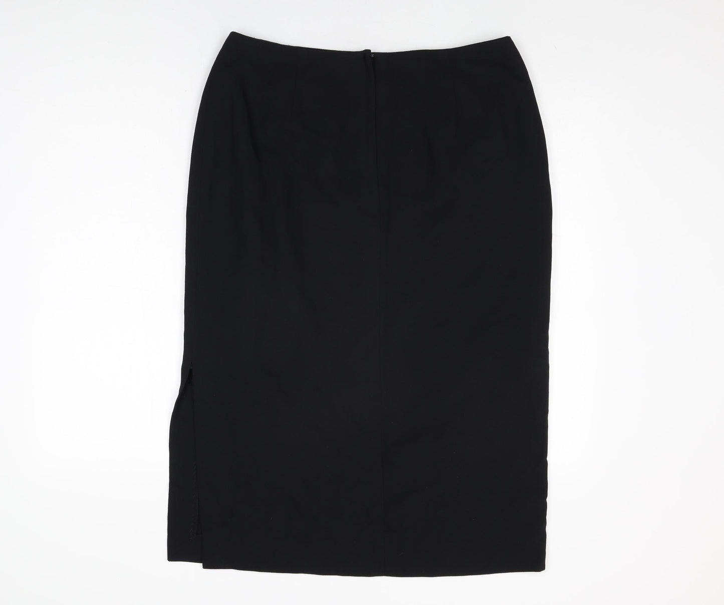 Berkertex Womens Black Polyester Straight & Pencil Skirt Size 16 Zip