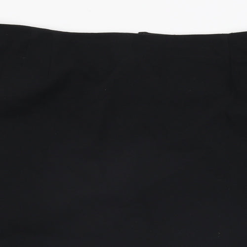 Berkertex Womens Black Polyester Straight & Pencil Skirt Size 16 Zip