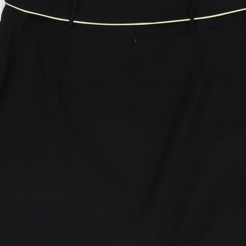 Roman Womens Black Polyester Straight & Pencil Skirt Size 16 Zip