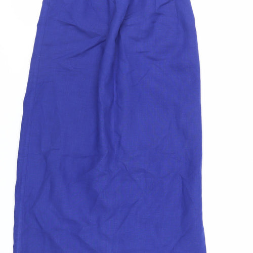 Alexon Womens Blue Polyester A-Line Skirt Size 12 Zip