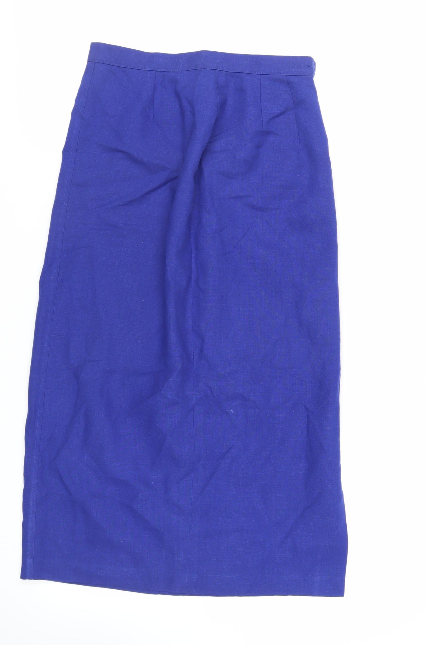 Alexon Womens Blue Polyester A-Line Skirt Size 12 Zip