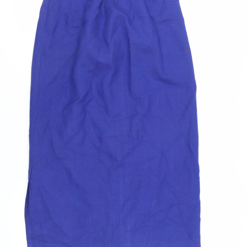 Alexon Womens Blue Polyester A-Line Skirt Size 12 Zip