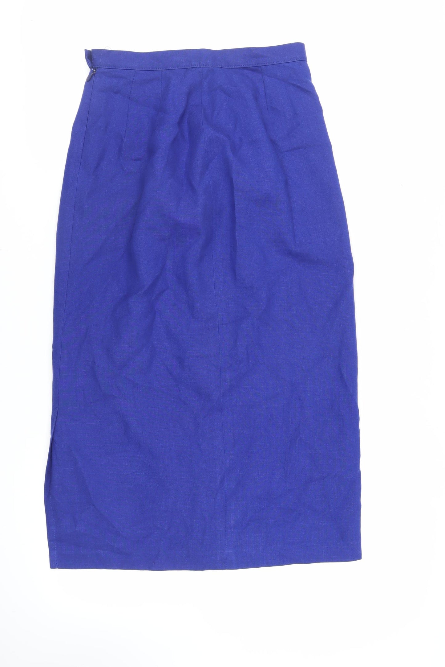 Alexon Womens Blue Polyester A-Line Skirt Size 12 Zip