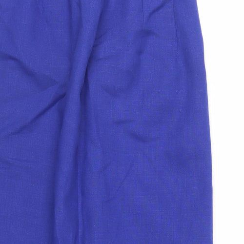 Alexon Womens Blue Polyester A-Line Skirt Size 12 Zip