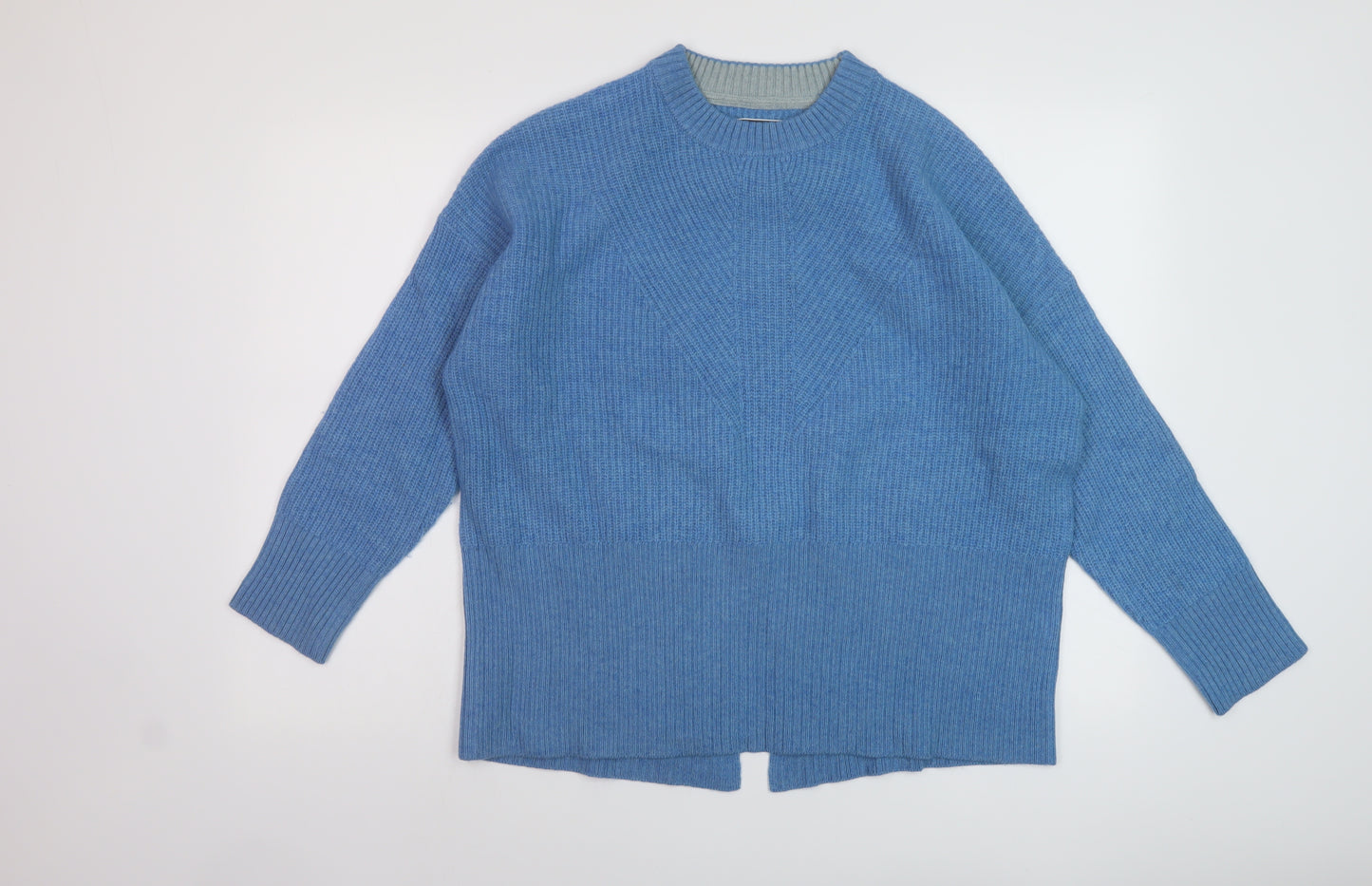 BAM Womens Blue Round Neck Yak Pullover Jumper Size M