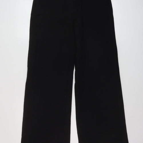 Boden Womens Black Viscose Trousers Size 10 L30 in Regular Hook & Eye