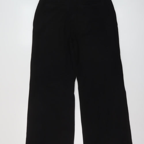 Boden Womens Black Viscose Trousers Size 10 L30 in Regular Hook & Eye