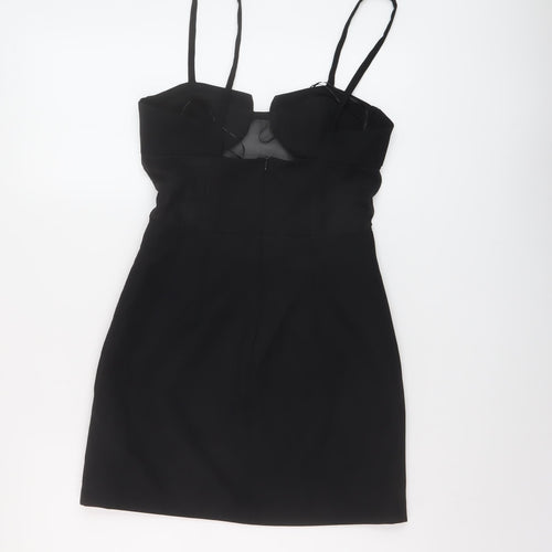 Zara Womens Black Polyester Mini Size XS Sweetheart Zip