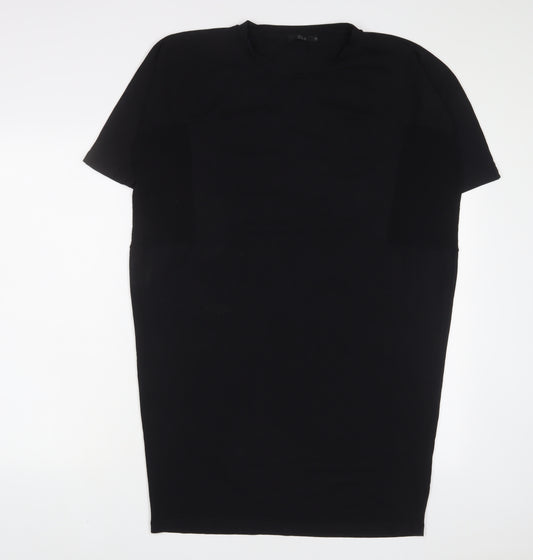 COS Womens Black Cotton T-Shirt Dress Size XS Crew Neck Pullover