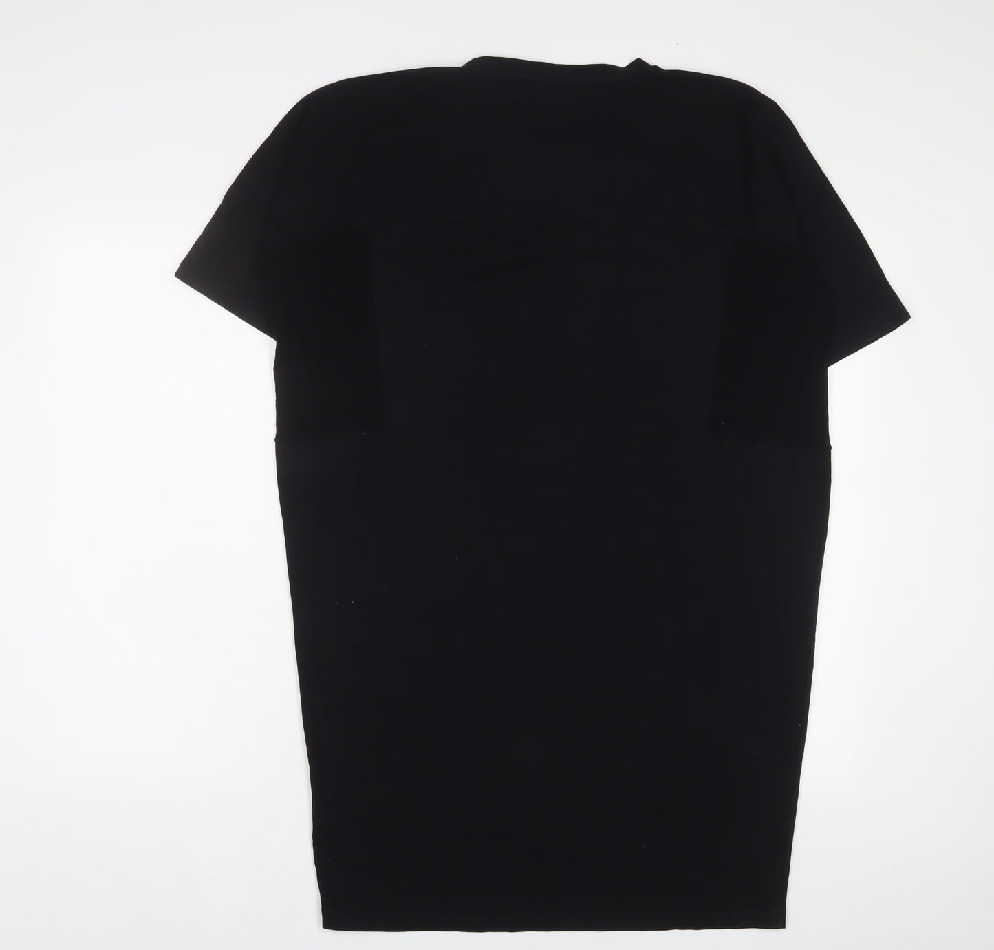 COS Womens Black Cotton T-Shirt Dress Size XS Crew Neck Pullover