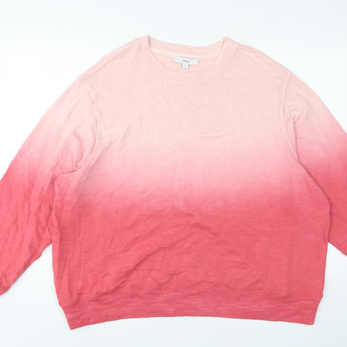 Marks and Spencer Womens Pink Cotton Pullover Sweatshirt Size XL Pullover