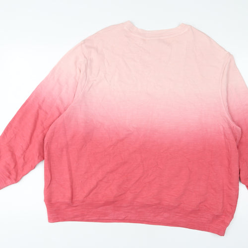 Marks and Spencer Womens Pink Cotton Pullover Sweatshirt Size XL Pullover