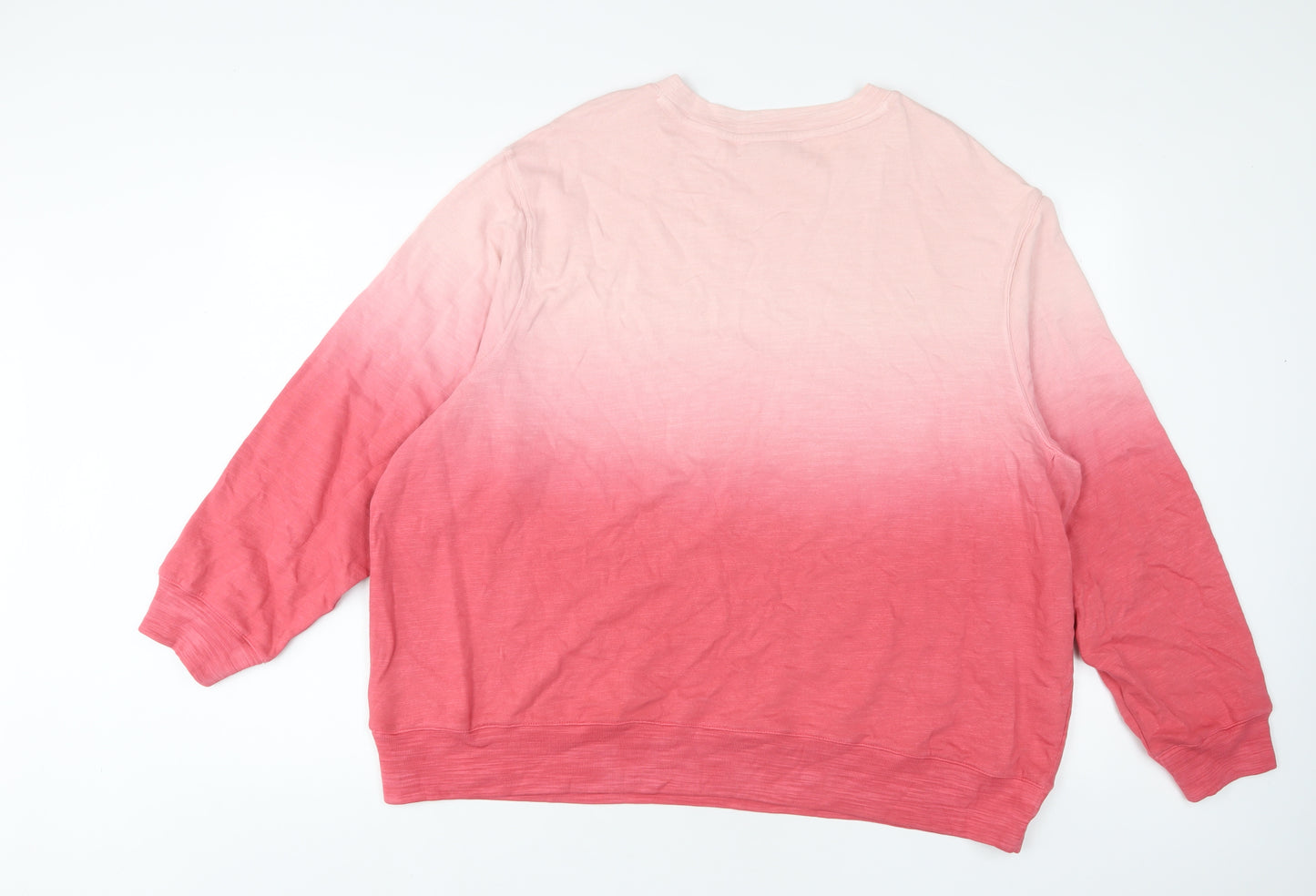 Marks and Spencer Womens Pink Cotton Pullover Sweatshirt Size XL Pullover