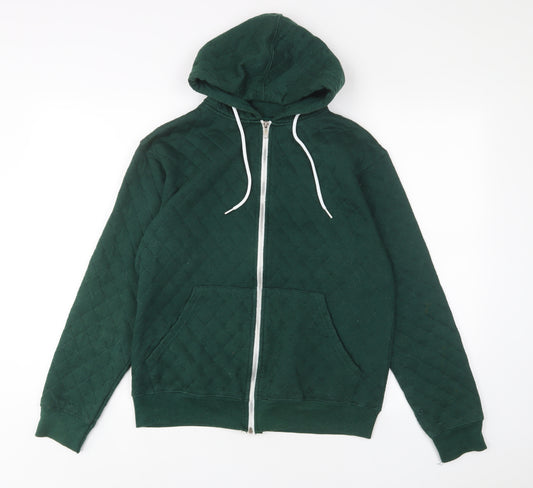 Tokyo Tigers Mens Green Cotton Full Zip Hoodie Size S