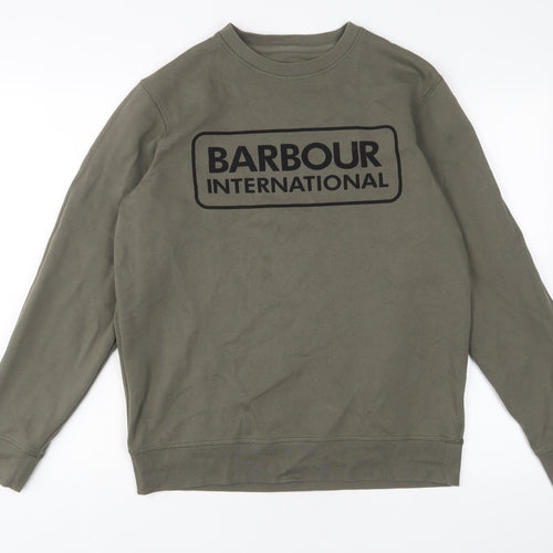 Barbour Mens Green Cotton Pullover Sweatshirt Size L