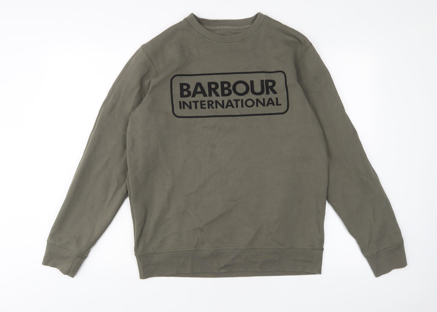 Barbour Mens Green Cotton Pullover Sweatshirt Size L