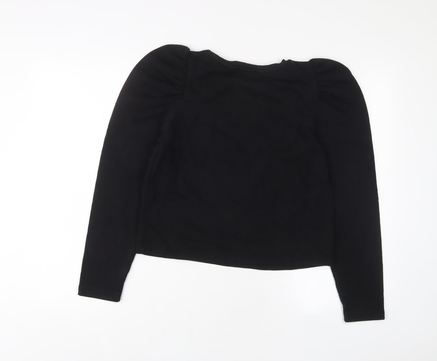 Zara Womens Black Cotton Pullover Sweatshirt Size M Pullover