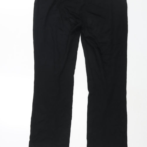 Marks and Spencer Womens Black Viscose Trousers Size 10 L27 in Regular