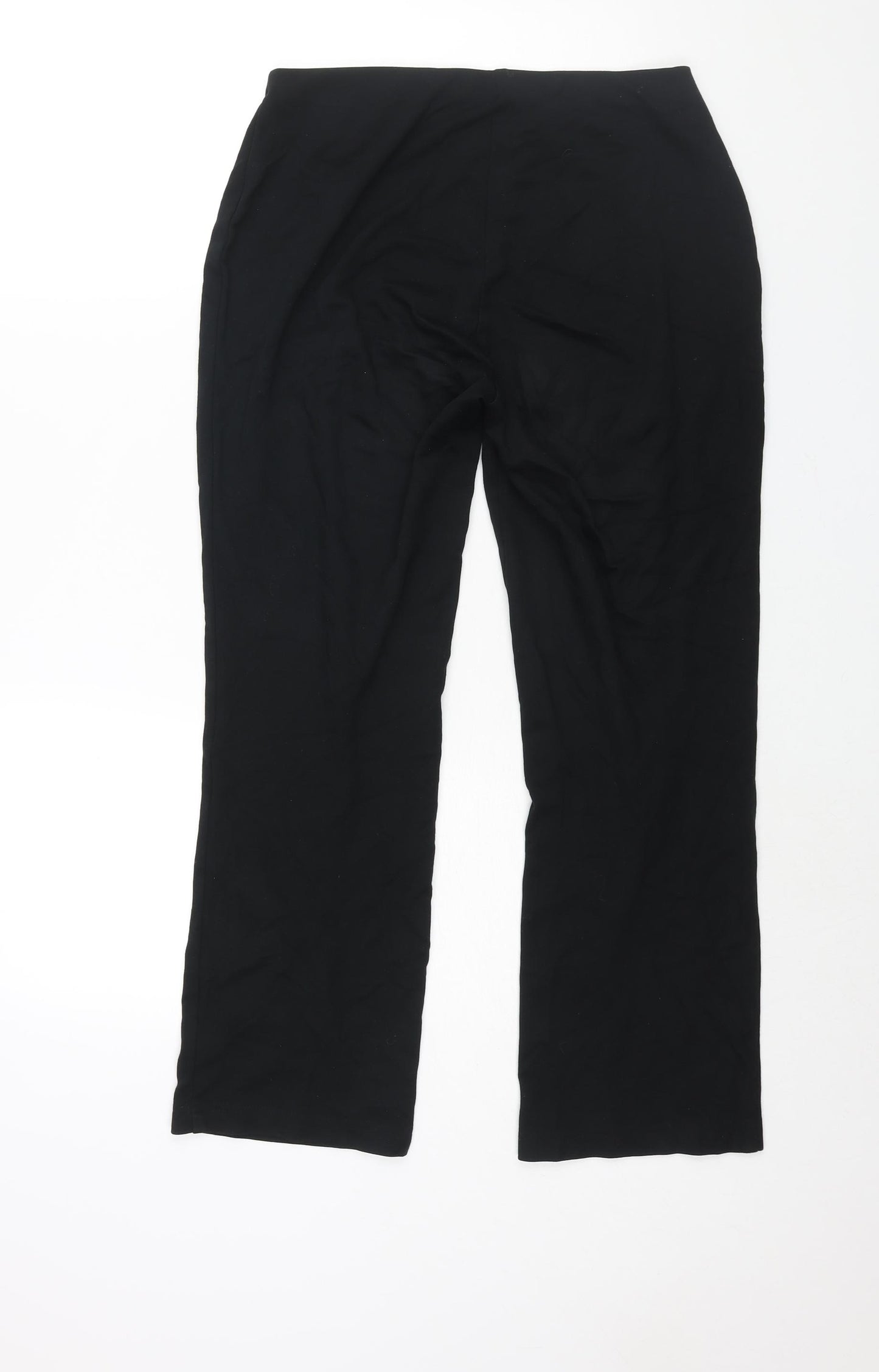 Marks and Spencer Womens Black Viscose Trousers Size 10 L27 in Regular