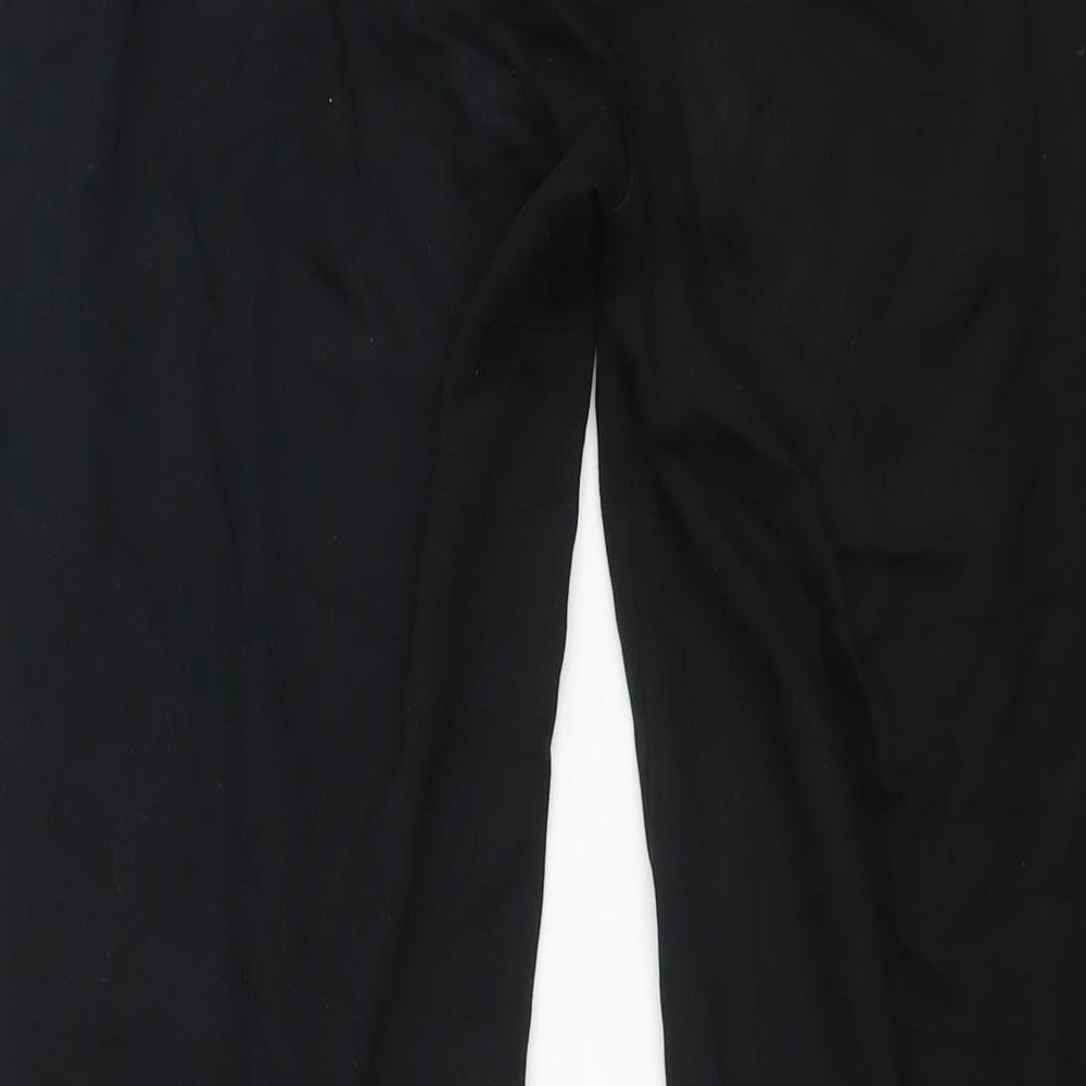 Marks and Spencer Womens Black Viscose Trousers Size 10 L27 in Regular