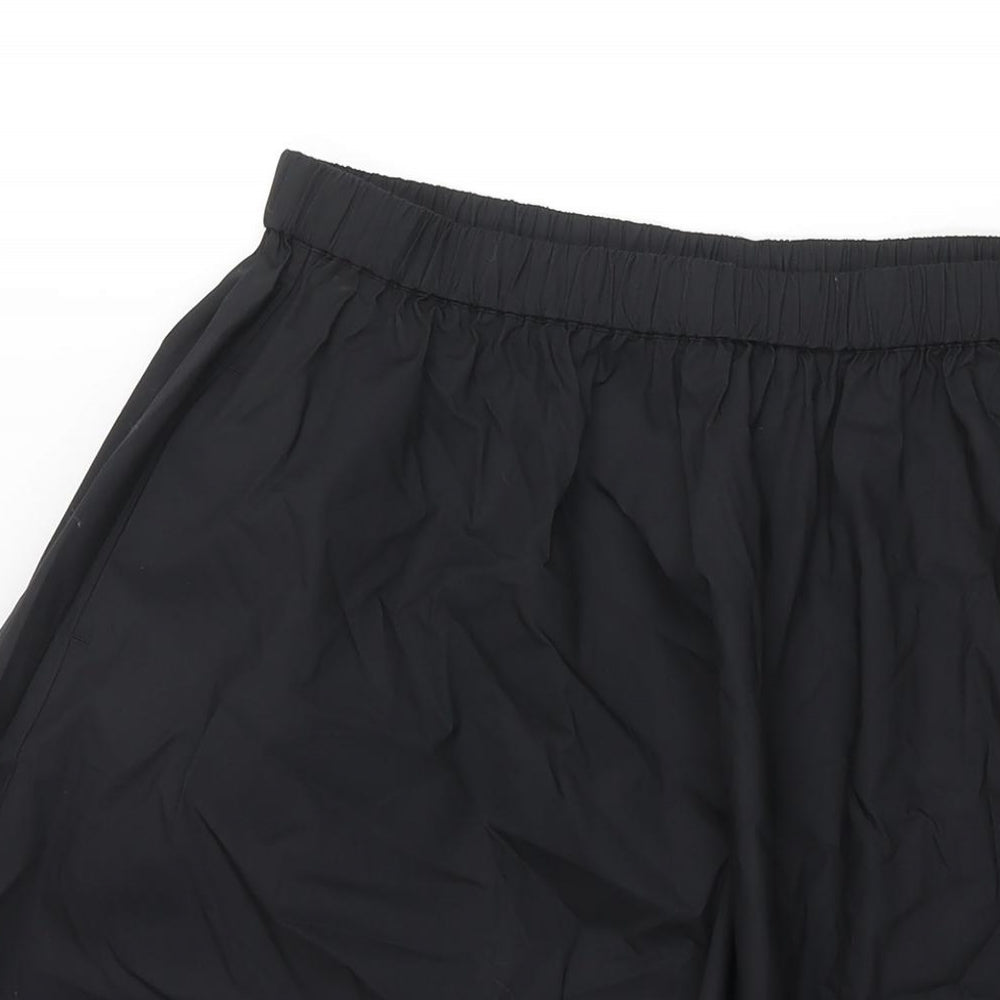 Marks and Spencer Womens Black Cotton A-Line Skirt Size 12