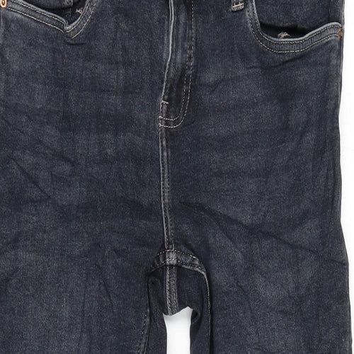 NEXT Womens Blue Cotton Blend Bootcut Jeans Size 12 L27 in Regular Zip