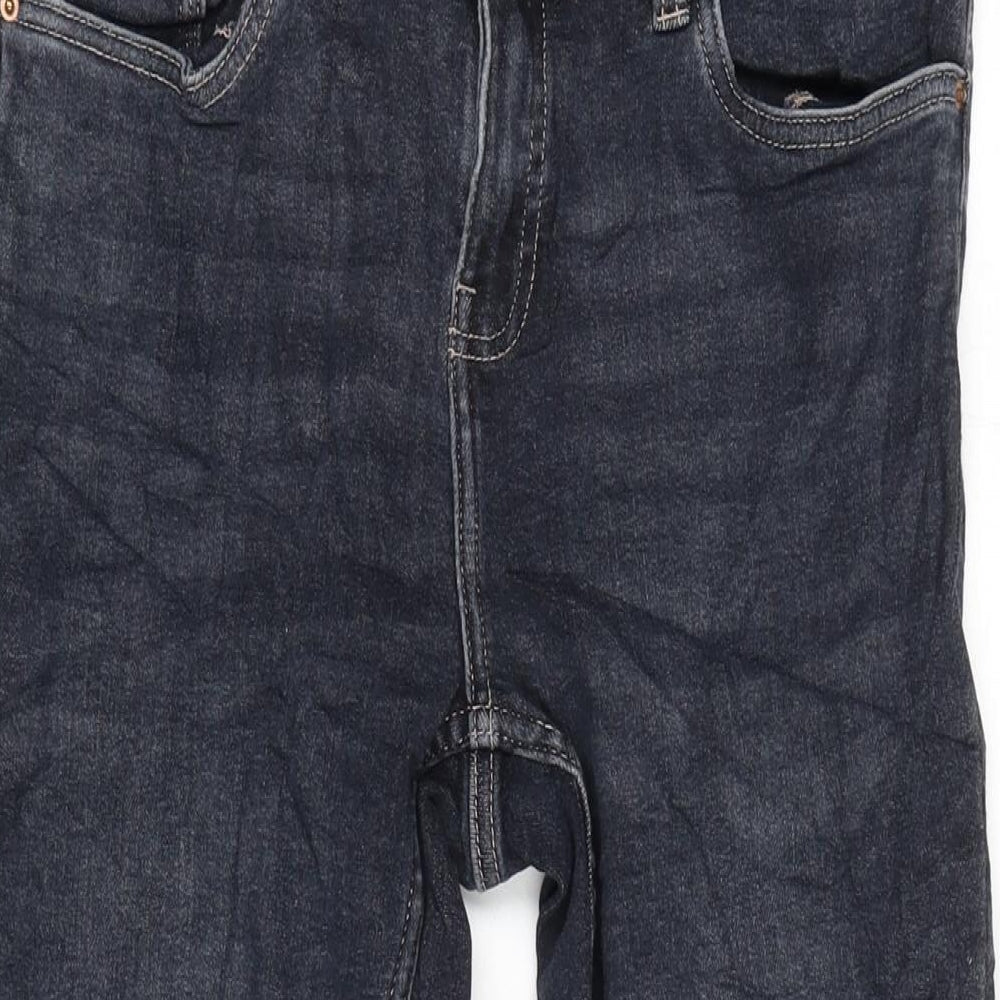 NEXT Womens Blue Cotton Blend Bootcut Jeans Size 12 L27 in Regular Zip