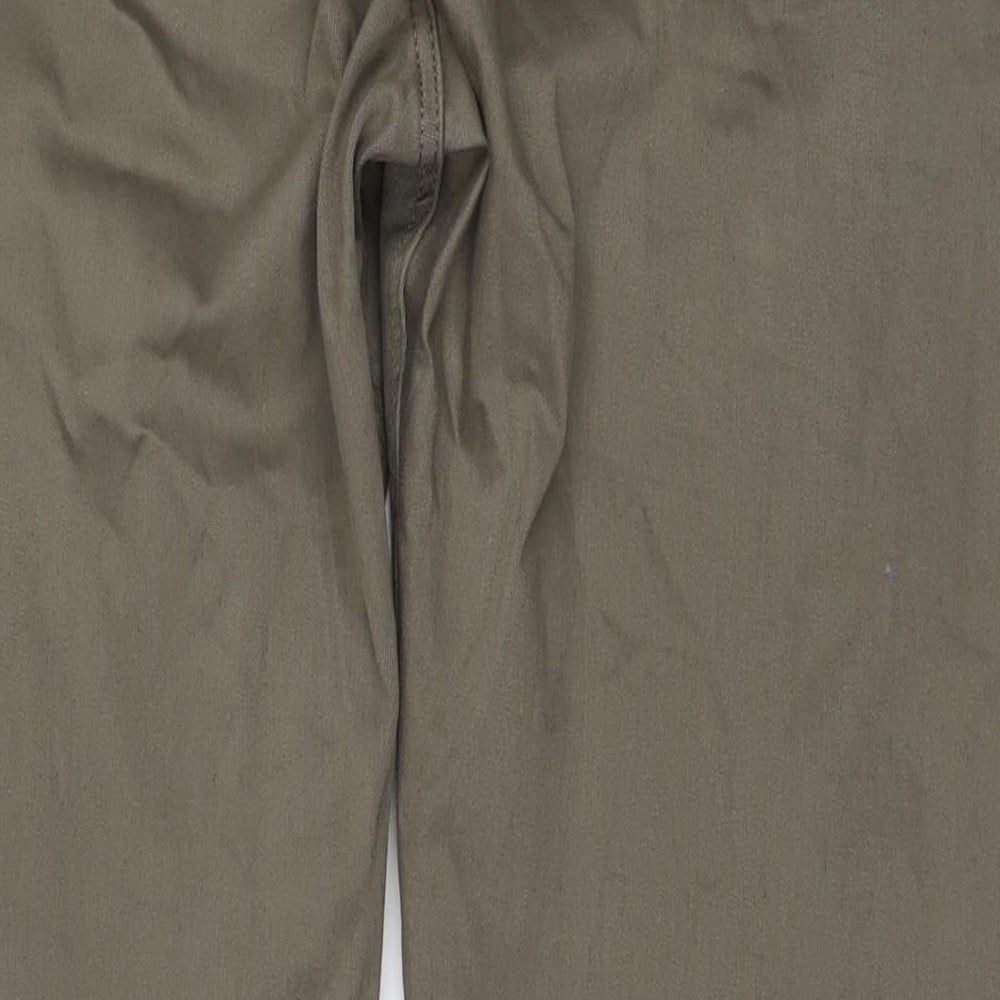 Marks and Spencer Mens Brown Cotton Straight Jeans Size 40 in L31 in Regular Zip