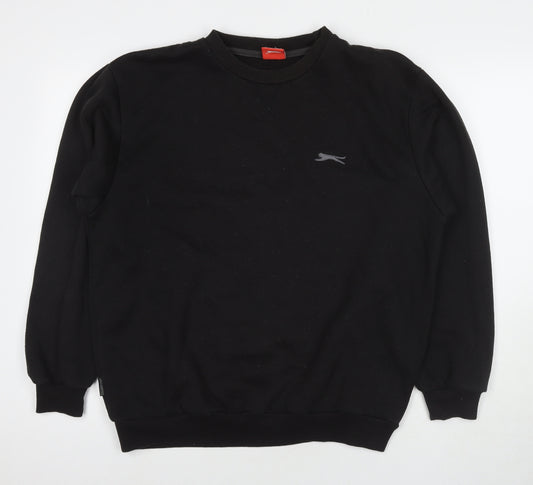 Slazenger Mens Black Polyester Pullover Sweatshirt Size L